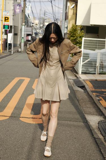 ショート丈シャツワンピースコムギZaraのショート丈シャツワンピース - コムギ 