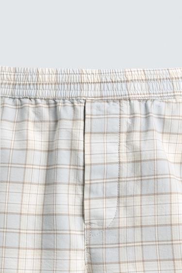 REGULAR FIT CHECK BERMUDA SHORTS - Sky blue by Zara - Image 8