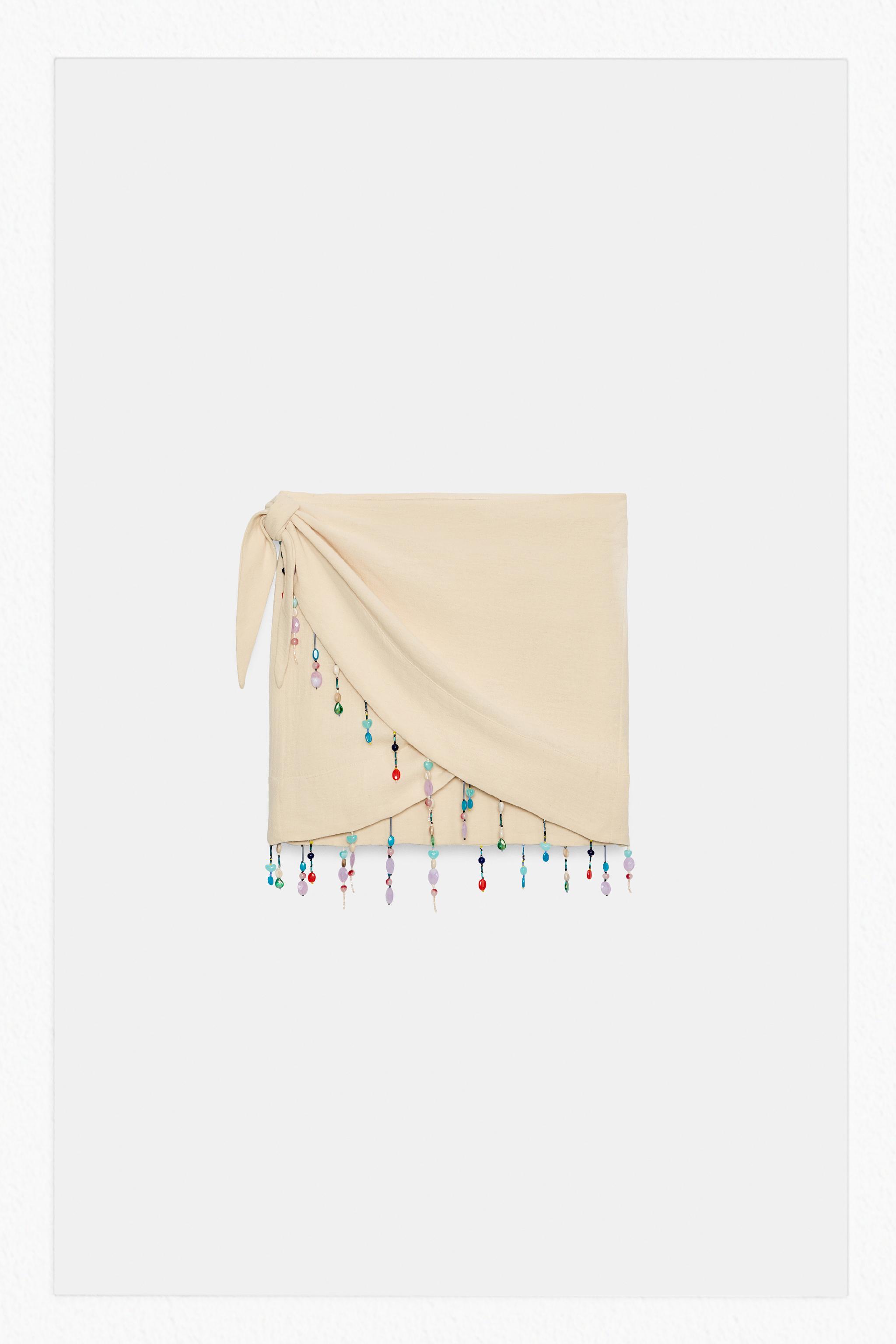 BEADED PAREO SKIRT