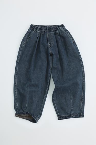 Zara 鬆緊腰燈籠牛仔褲 - 藍色 / 綠色