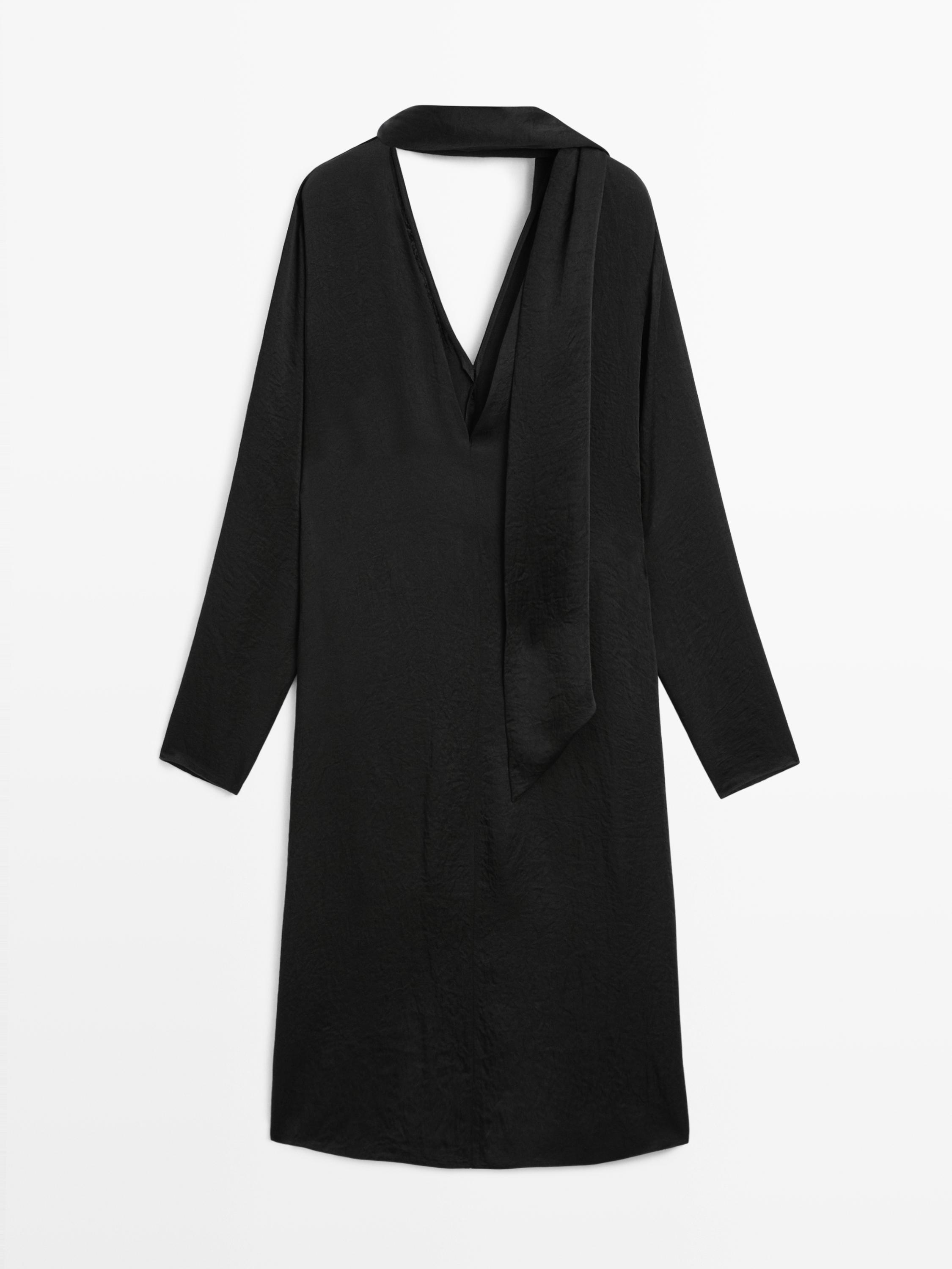 V-neckline blouse with tie detail - STUDIO