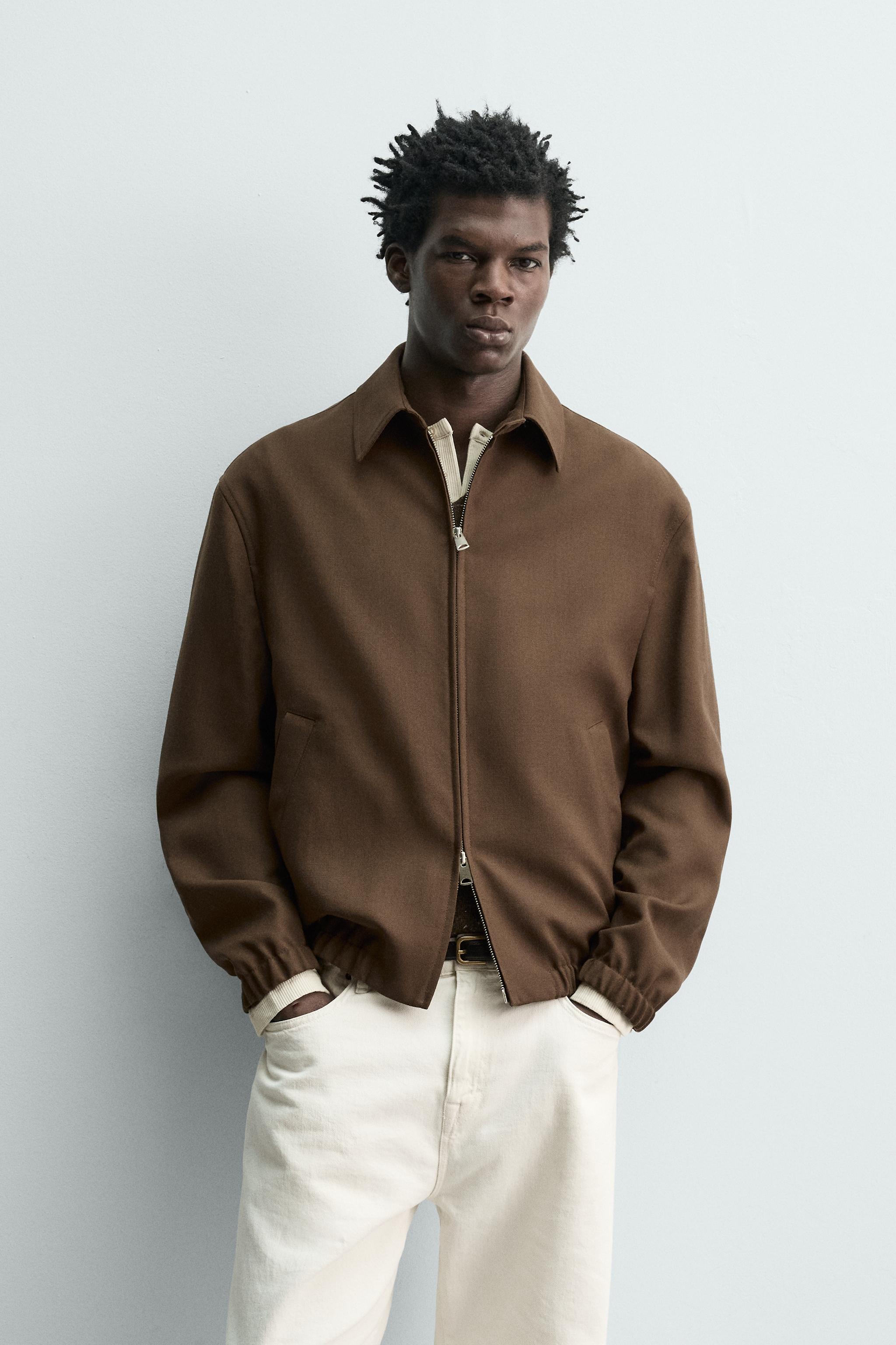 BLOUSON REGULAR FIT 100% LAINE