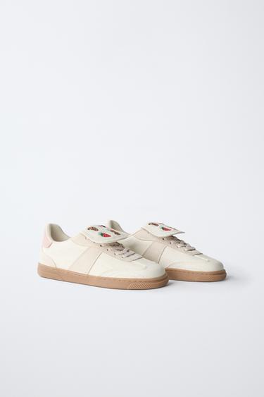 TENNIS À RABAT ET PIÈCES - Blanc de Zara - Image 1