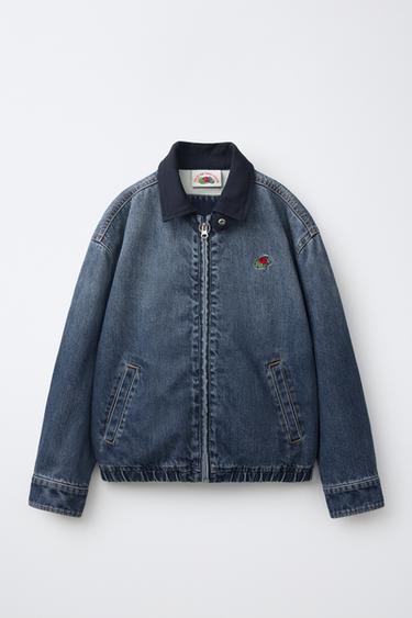 FRUIT OF THE LOOM™ EMBROIDERED DENIM JACKET — Blue 1