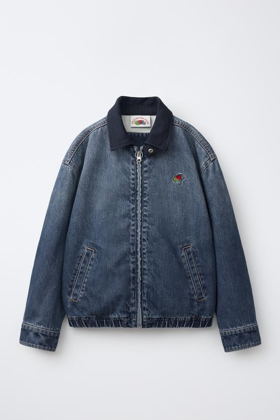 XHAKETË DENIM E QËNDISUR FRUIT OF THE LOOM™ - E kaltër nga Zara - Imazh 0