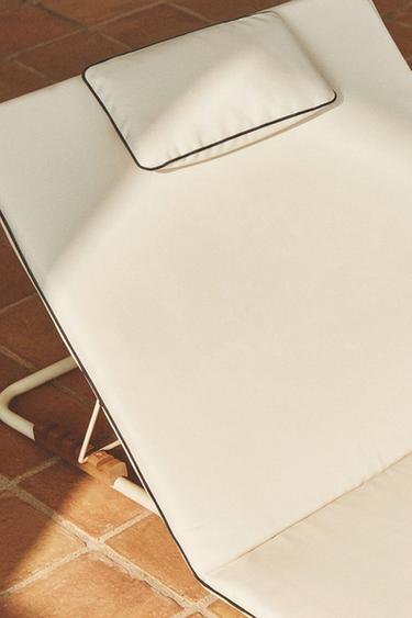 FOLDING BEACH GROUND LOUNGER - Cremefarben von Zara