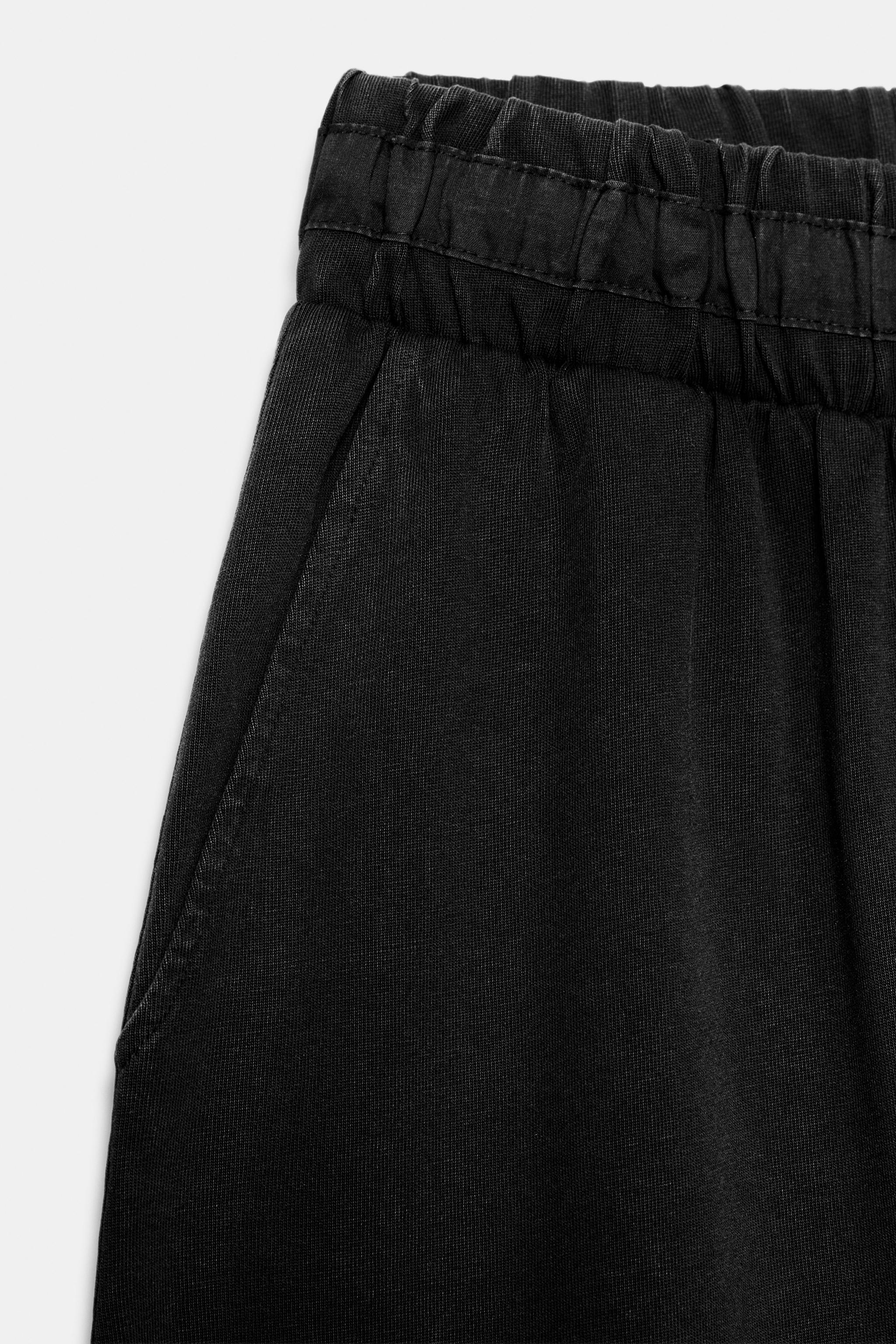 HEAVY COTTON WIDE LEG PANTS