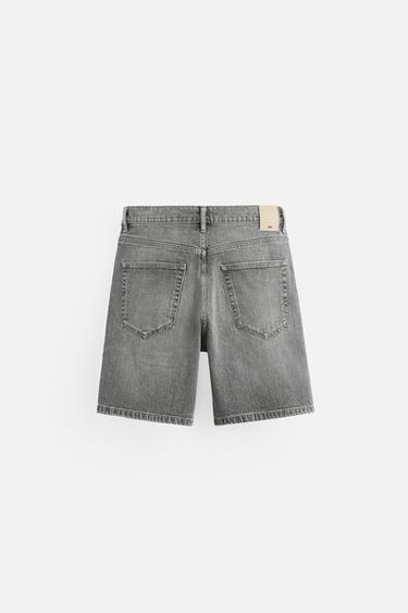 SHORT EN DENIM COUPE CLASSIQUE - Gris de Zara - Image 6