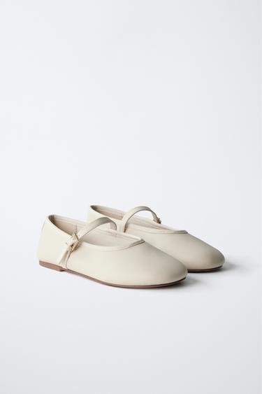 CLASSIC BALLET FLATS - Ecru White by Zara