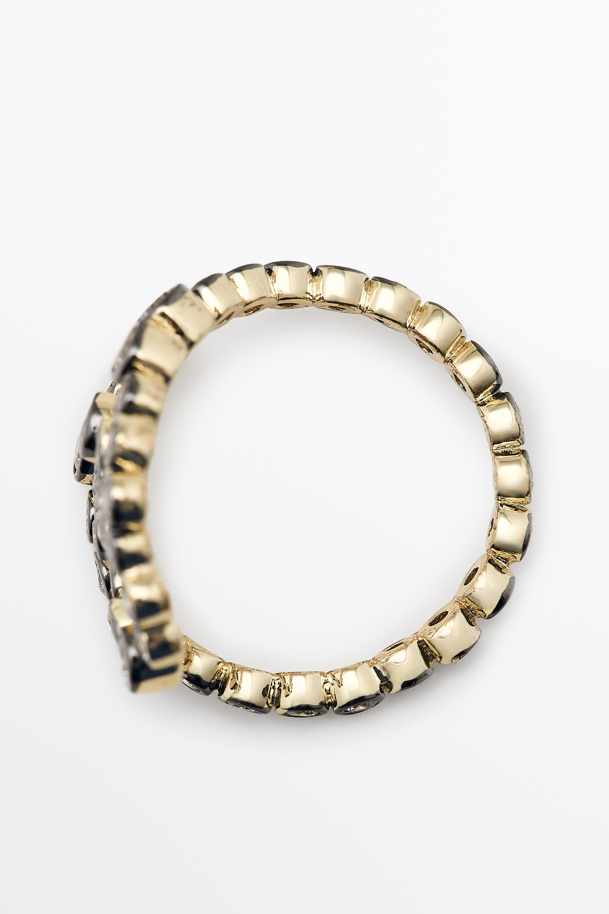 Bague spirale brillante