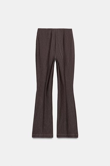FLARE TROUSERS - Brown by Zara - Image 8