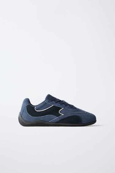 SPORTSCHUH AUS LEDER - Marineblau von Zara - Bild 0