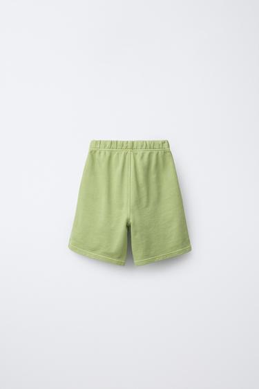TEXT PRINT HOODIE AND BERMUDA SHORTS SET - Green by Zara - Image 6