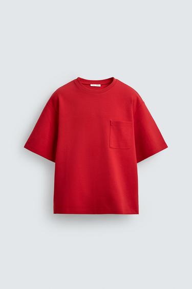 TECHNICAL SWEATSHIRT WITH POCKET - Red by Zara