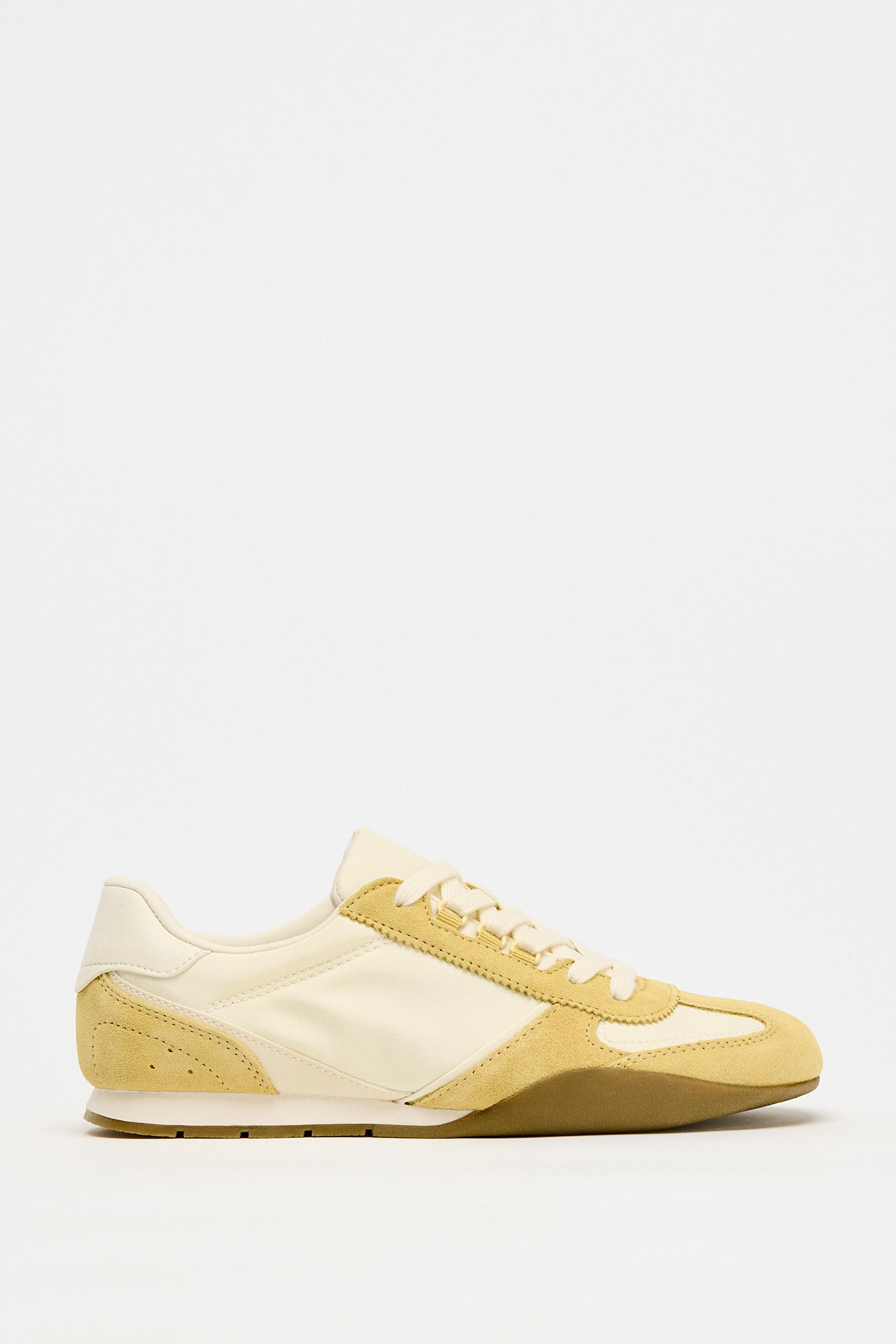 新品☆ZARA ザラ メッシュスニーカー シャンパンゴールド 金色