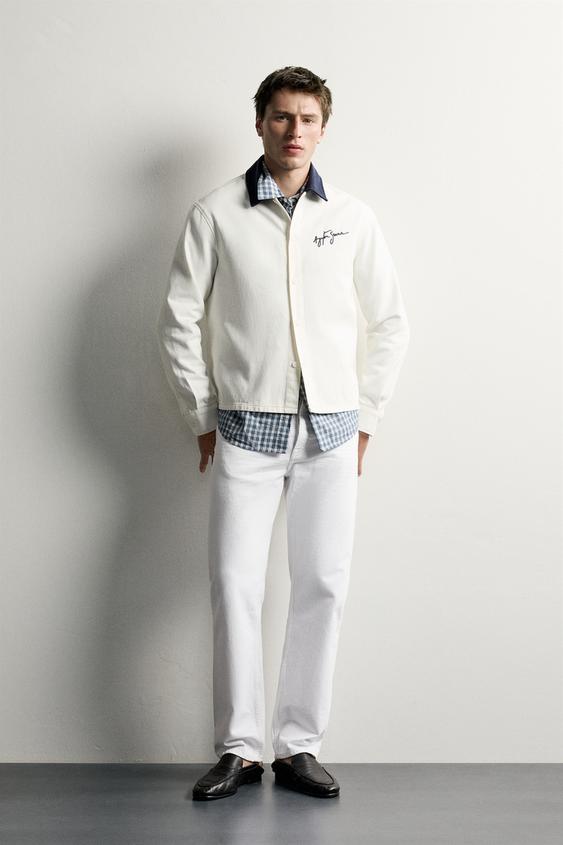 CAMISA AMPLA CONTRASTE BORDADO AYRTON SENNA © SENNA BRANDS - Branco da Zara - Imagem 0
