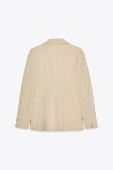 ONE-BUTTON TAILORED BLAZER - Sand by Zara - Image 4