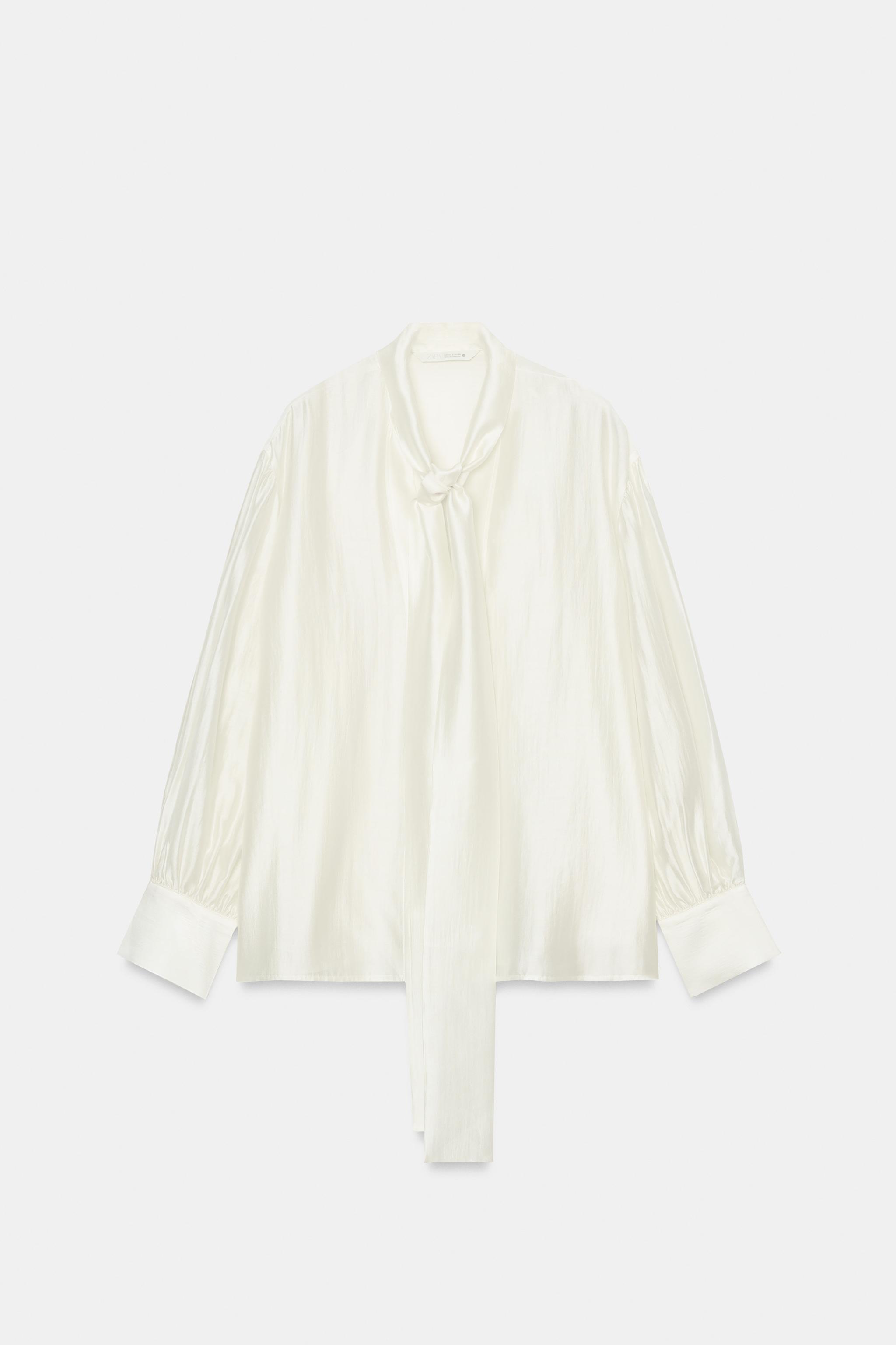 CHEMISE SATINÉE À LIENS ZW COLLECTION