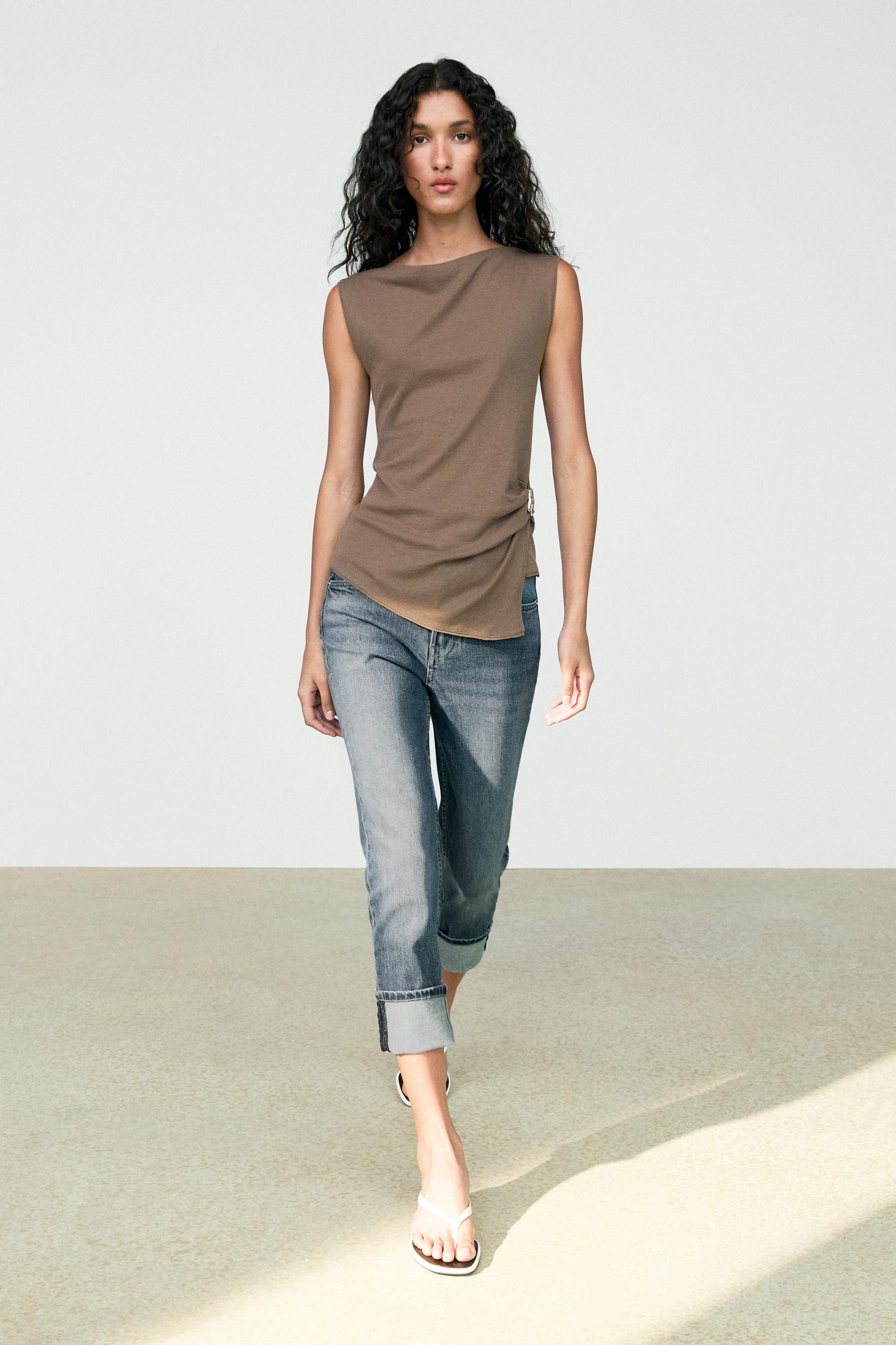 100% cotton knit top — Black gold