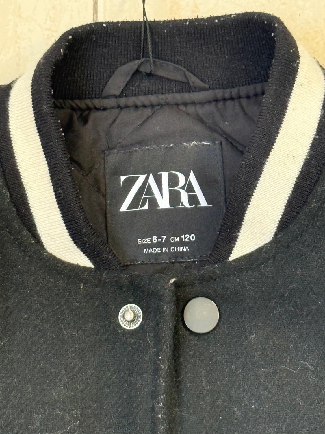 CONTRAST LEATHER EFFECT BOMBER JACKET - Image 3