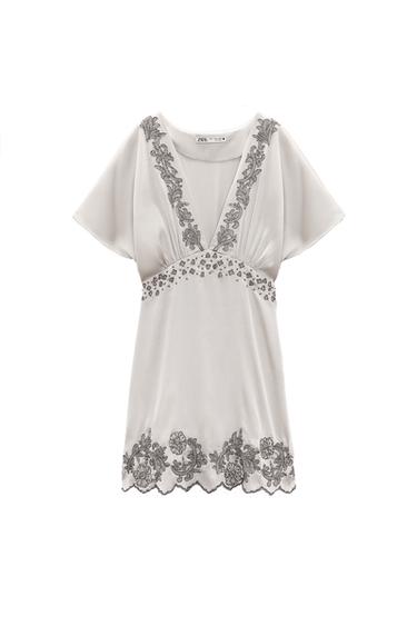 SHORT EMBROIDERED DRESS