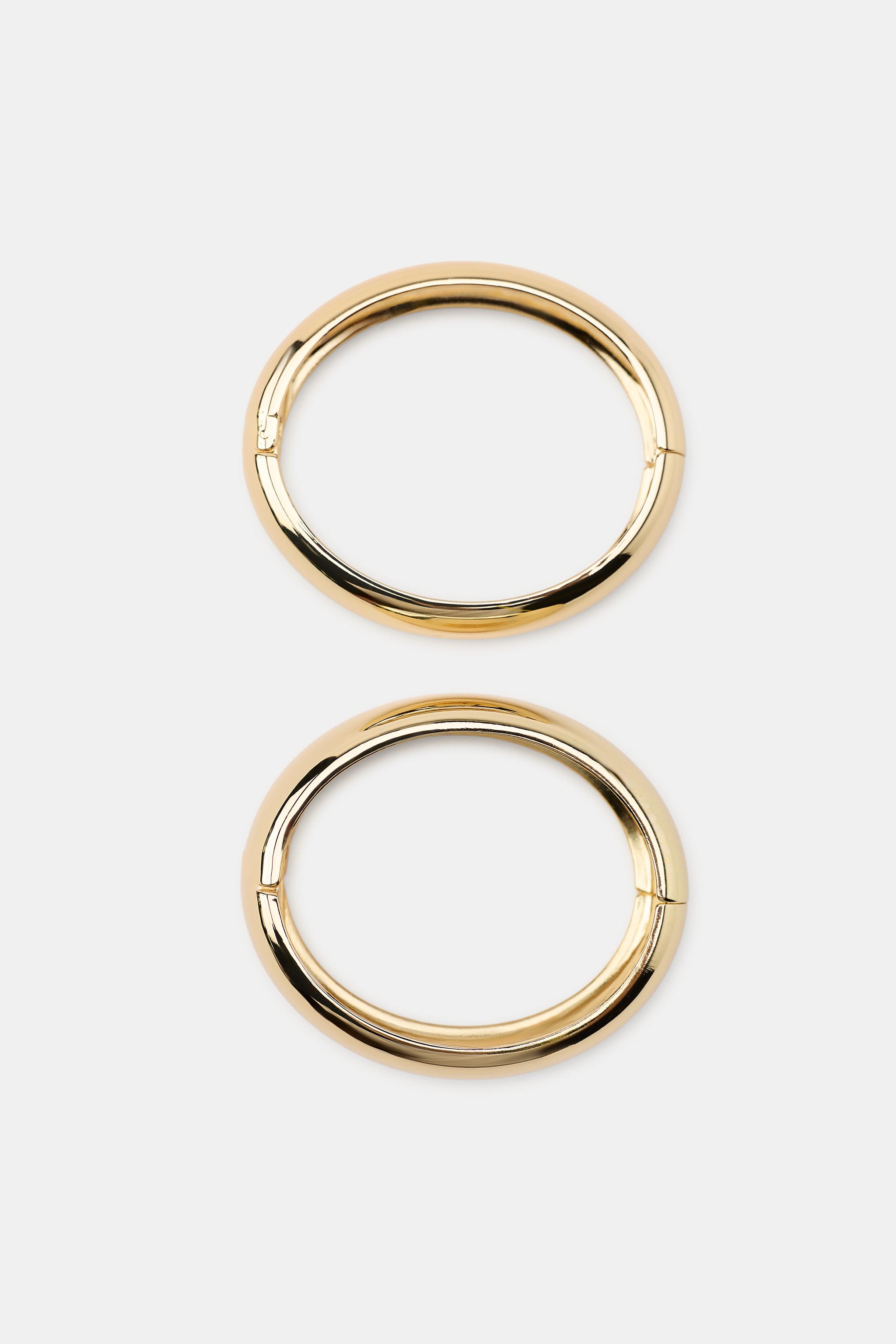 PACK OF 2 RIGID METAL BRACELETS