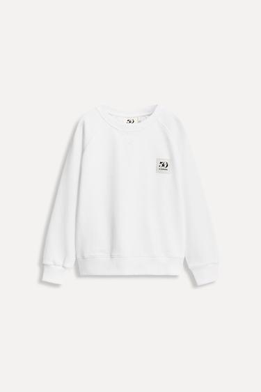 6-14 YEARS/ 50TH ANNIVERSARY LABEL POCKET SWEATSHIRT - White by Zara