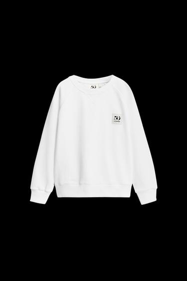 6-14 YEARS/ 50TH ANNIVERSARY LABEL POCKET SWEATSHIRT - White by Zara - Image 0