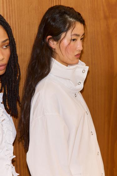 VESTE OVERSIZE AVEC COUTURES - Blanc de Zara - Image 2