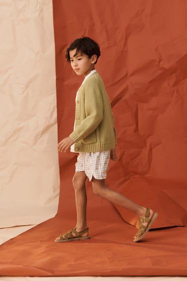 GILET EN MAILLE SURPIQÛRES BRODÉES ÉDITION LIMITÉE - vert délavé de Zara - Image 1