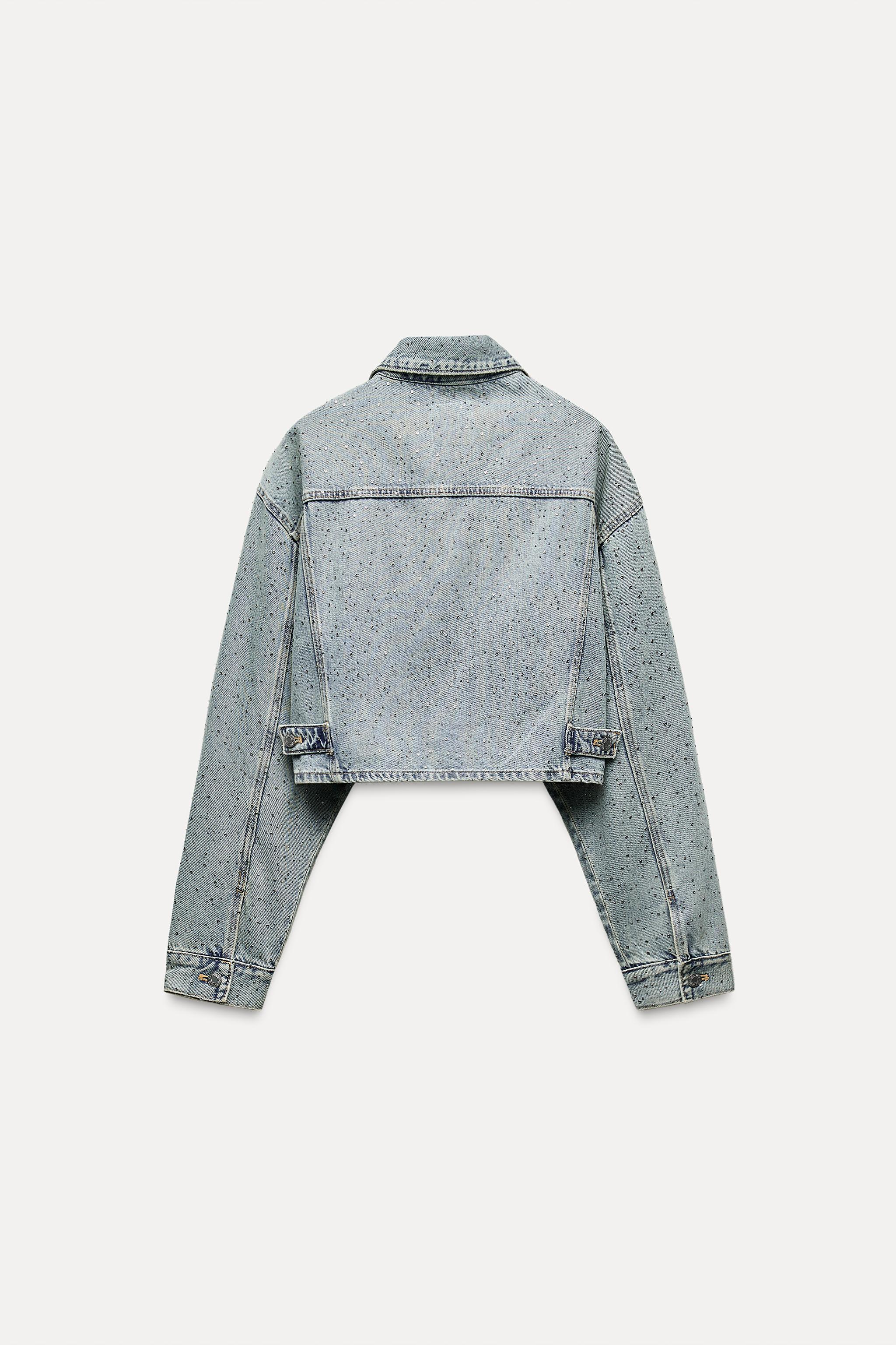 Zara crop jean fashion jacket