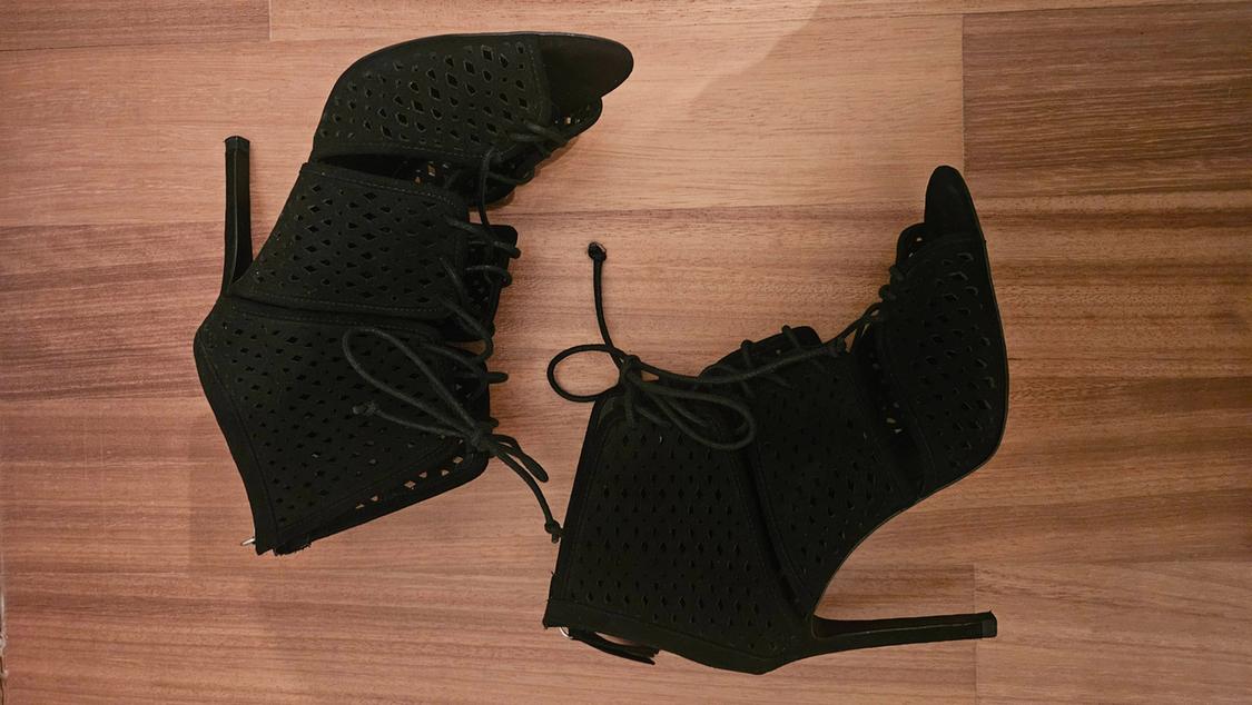 TIED WRAPAROUND HIGH-HEEL SANDALS - Image 8
