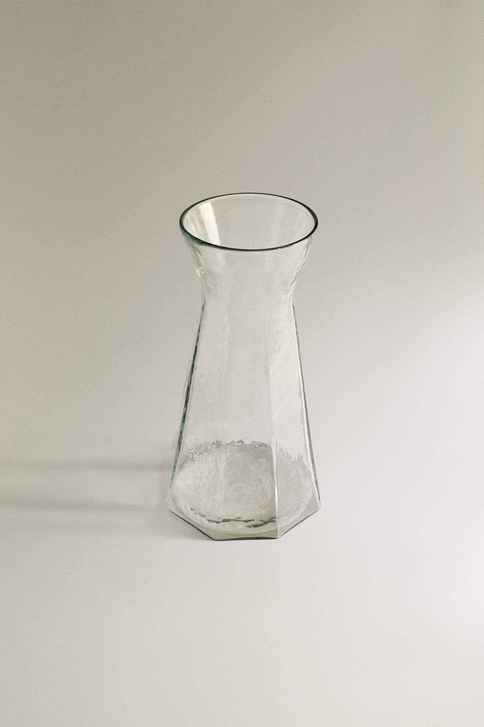 FACETED GLASS VASE