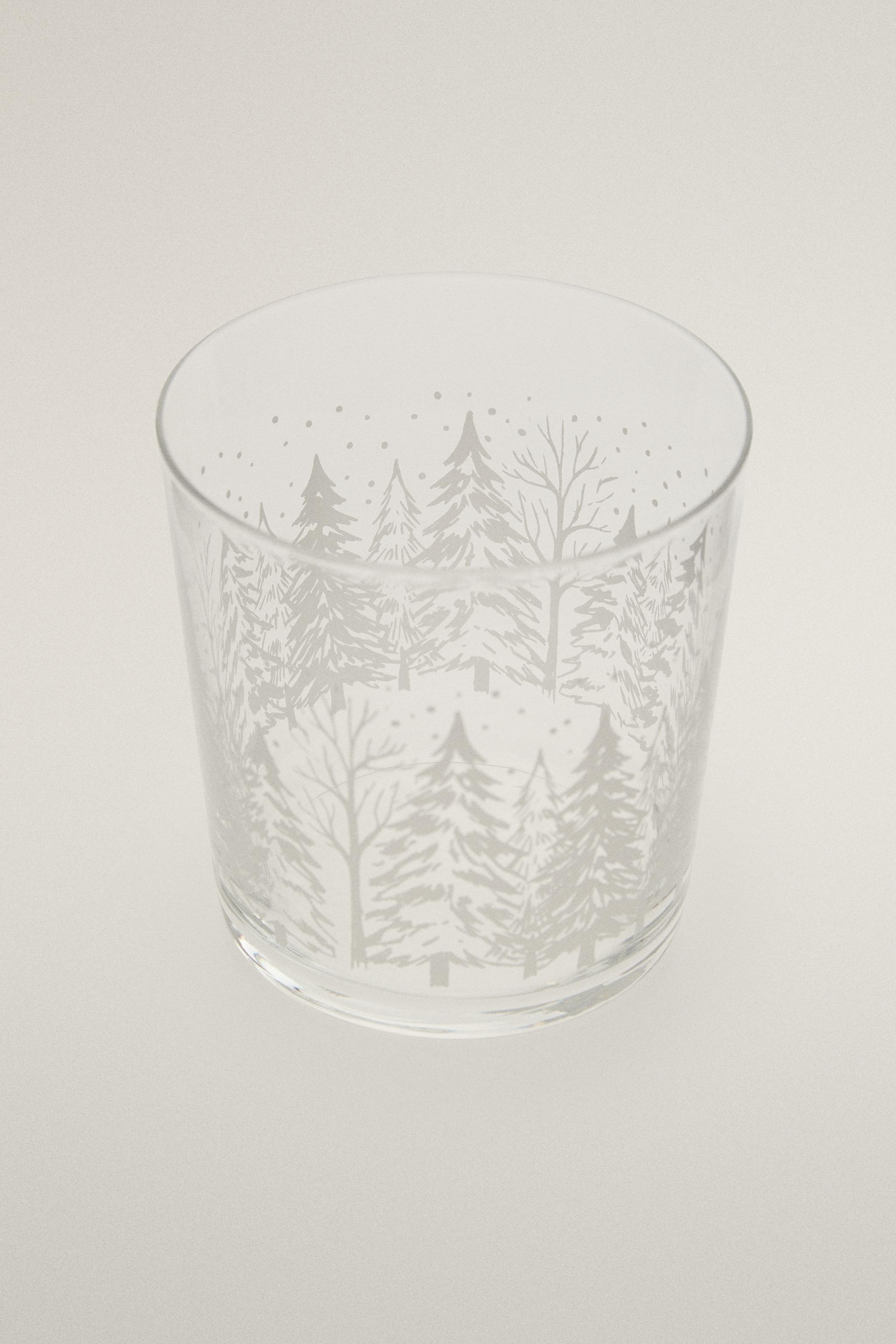 CHRISTMAS TREE GLASS TUMBLER