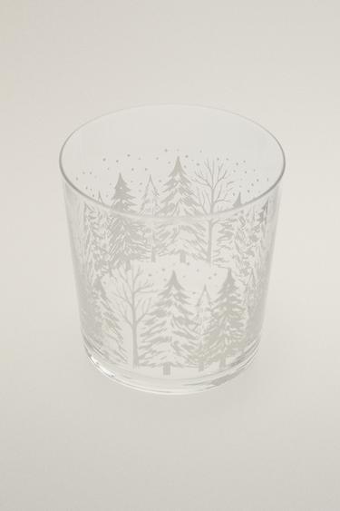 CHRISTMAS TREE GLASS TUMBLER — White 2