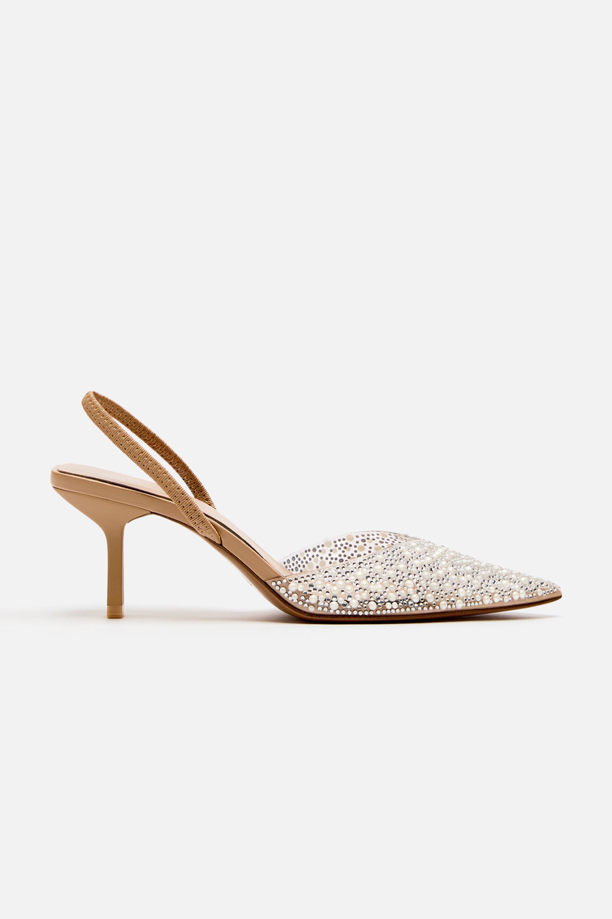 Talons Hauts Femme Zara Noir - Taille UK 7 - Hauteur Milieu (5-7.5 Cm) - Neuf Sans Boîte