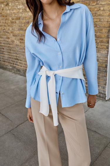 BASIC OXFORD SHIRT - Sky blue by Zara