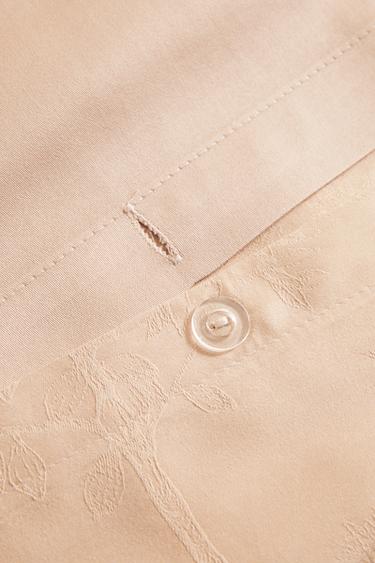 SATEEN JACQUARD DUVET COVER - Pink by Zara
