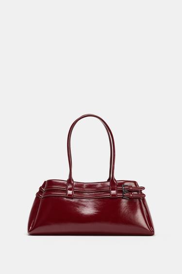 CITY BAG WITH BUCKLES - Red by Zara