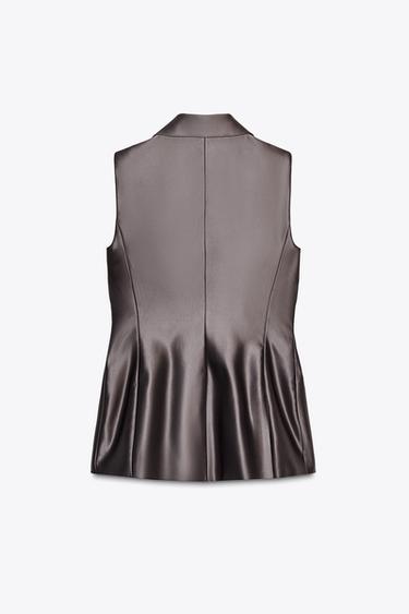 SATIN WAISTCOAT -  by Zara - Image 6