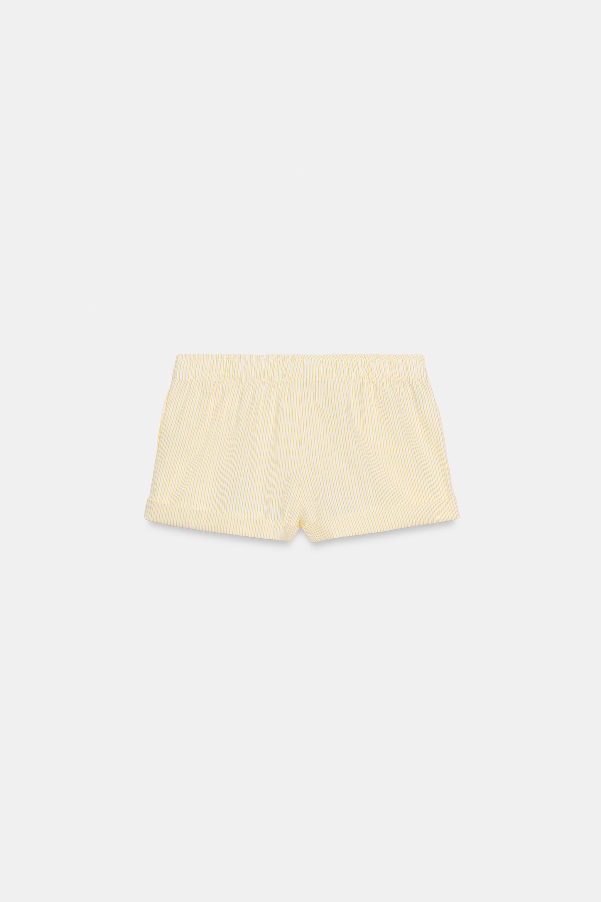 STRIPED POPLIN SHORTS