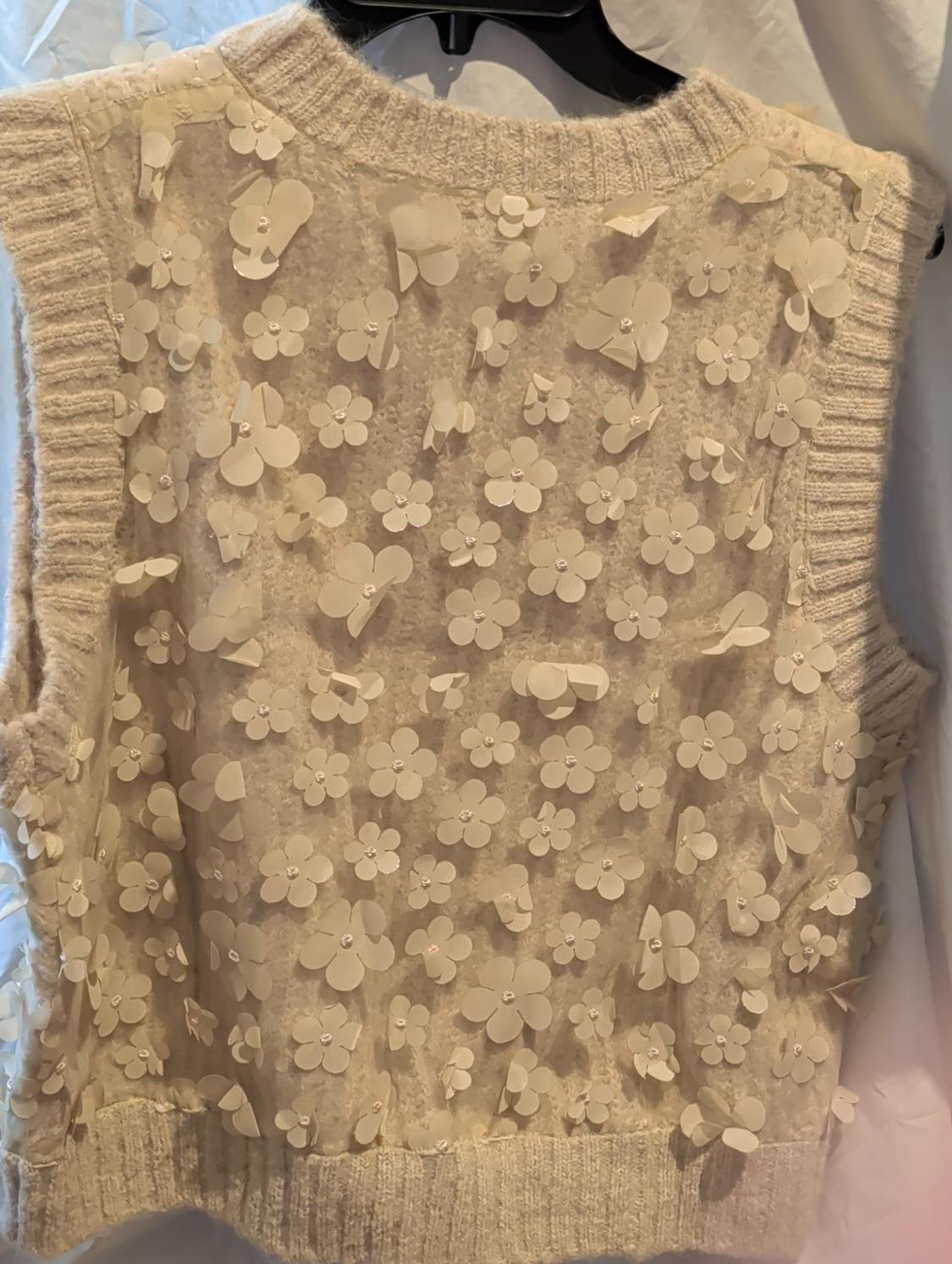 MATCHING FLORAL KNIT SWEATER VEST - Image 5