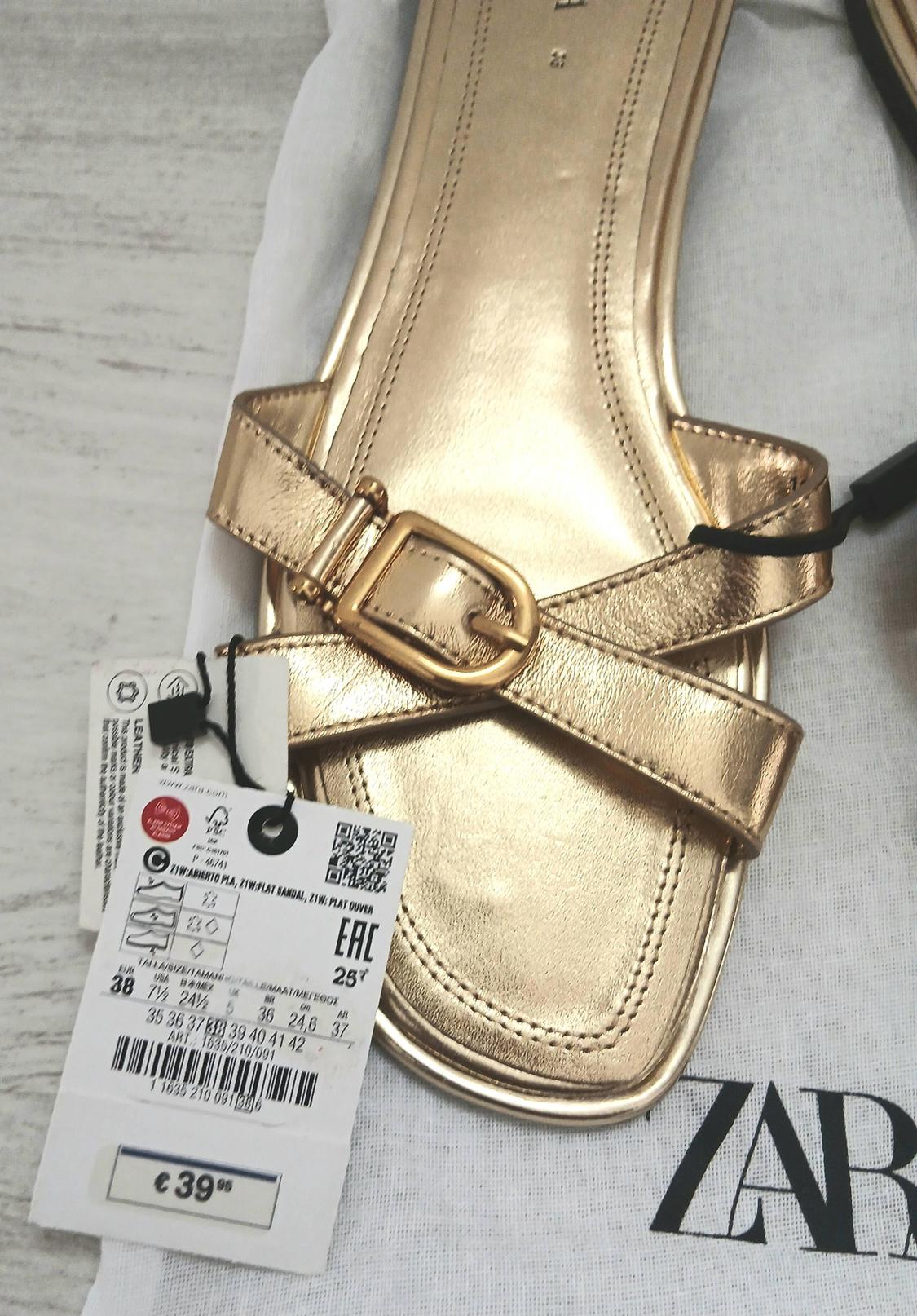 LEATHER CROSSOVER SANDALS - Image 3