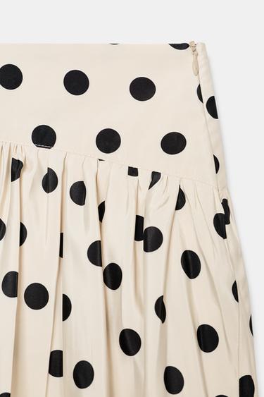 JUPE-PANTALON BALLON À POIS - Écru / Noir de Zara - Image 9