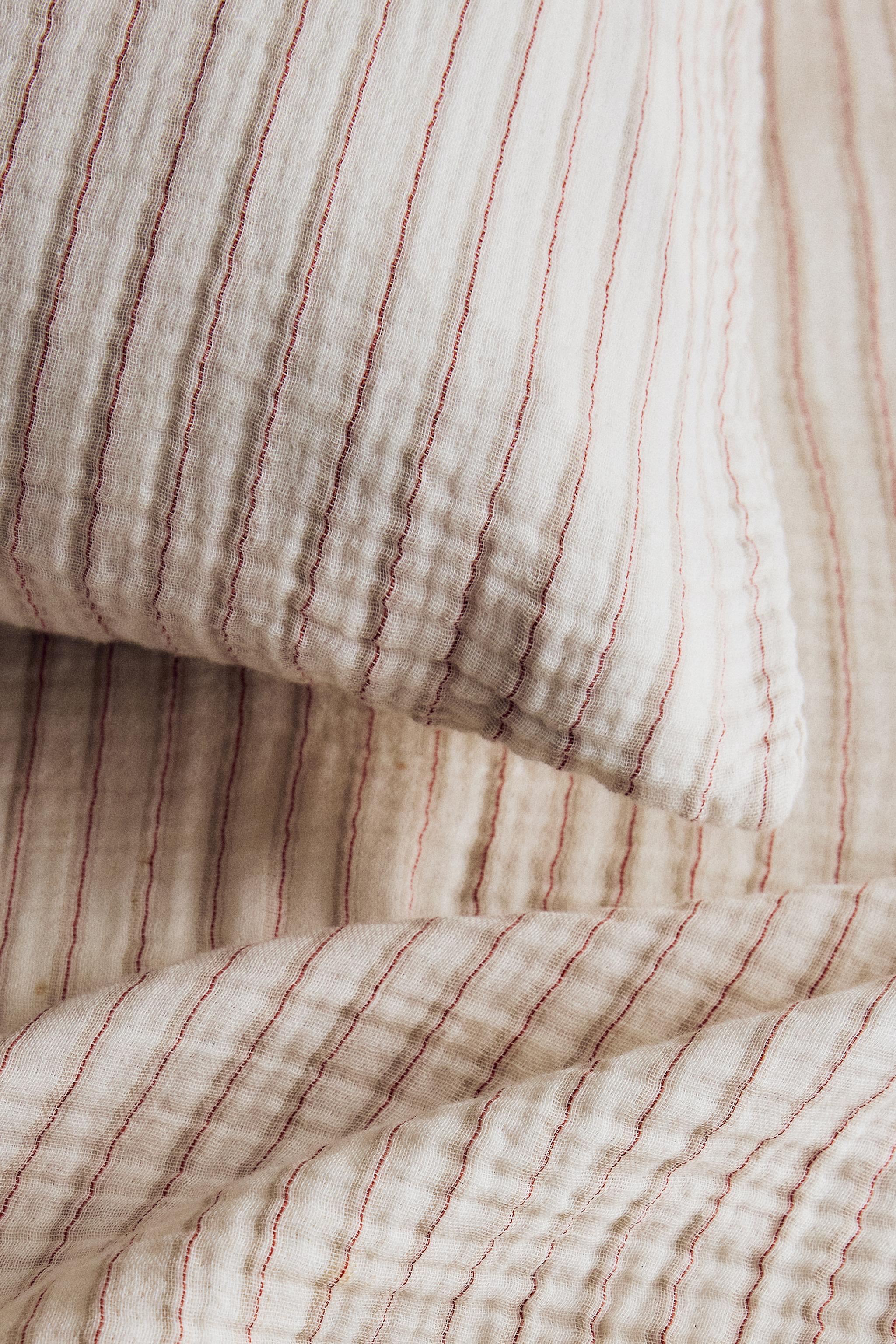 HOUSSE DE COUETTE ENFANT COTON GAZE RAYURES