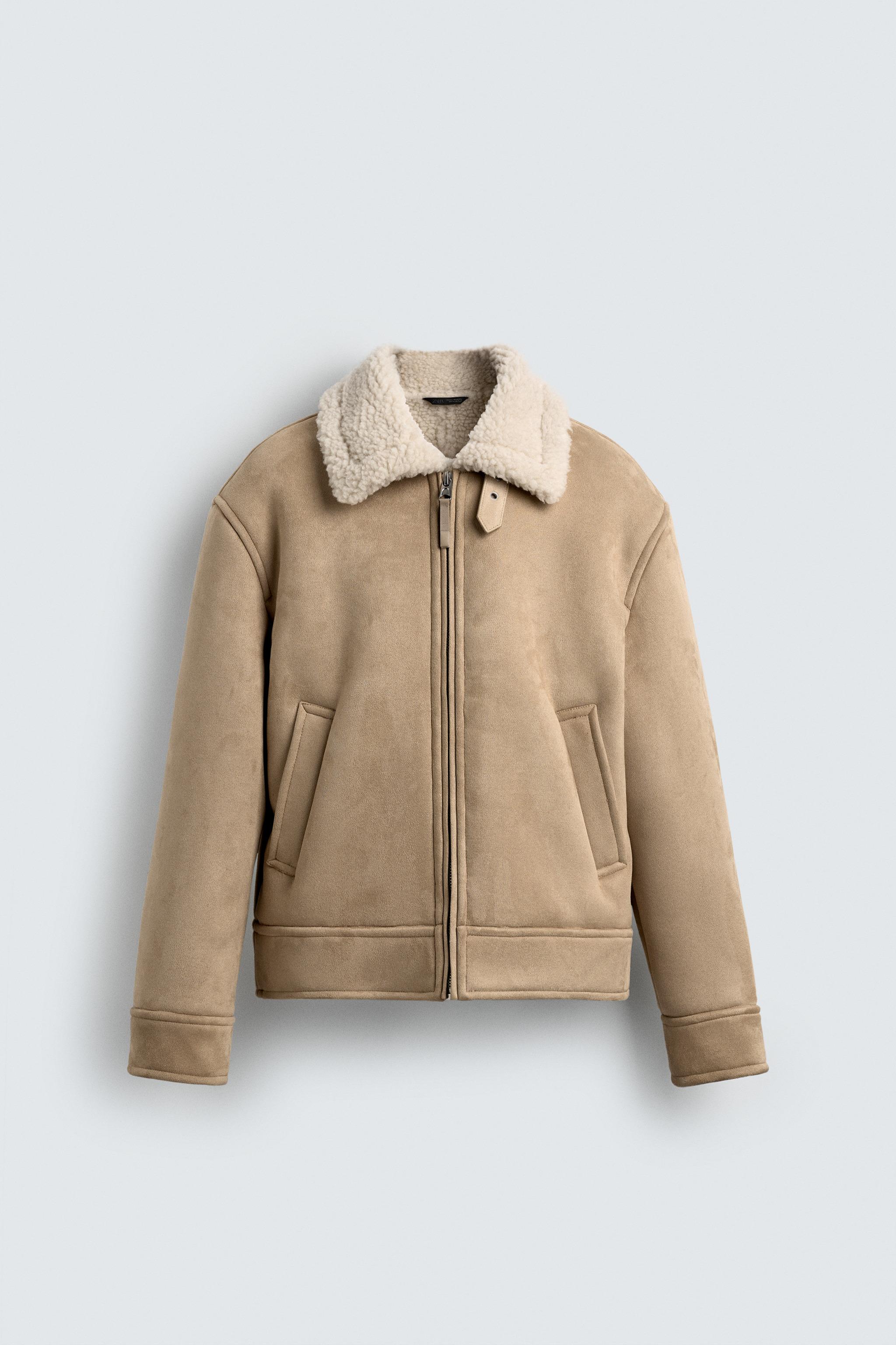 DOUBLE FACED FAUX SUEDE JACKET - Beige | ZARA United States