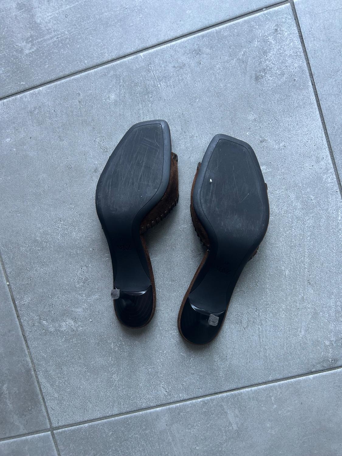 SANDALES MARRON T41 SUÉDINE  COUTURE - Image 2