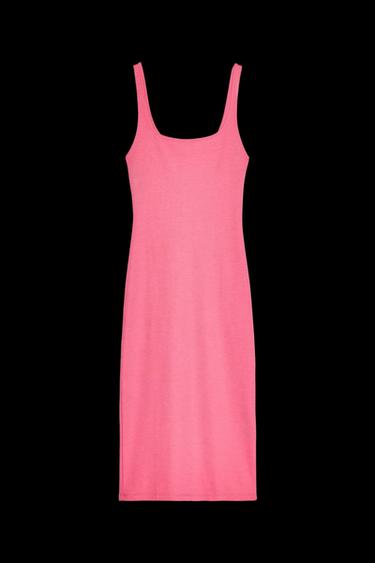 FIGURBETONTES MIDIKLEID - Neonrosa von Zara - Bild 0