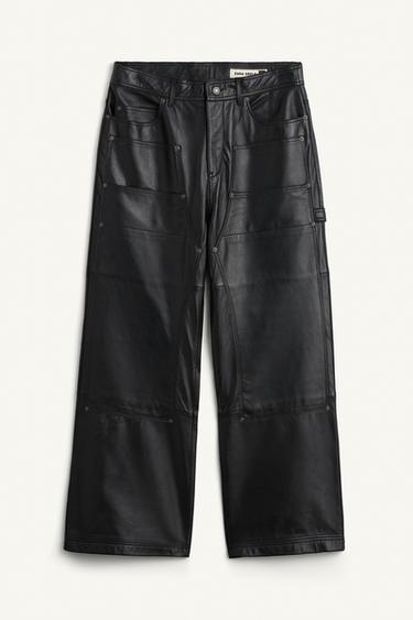 LTHR PNTブラックZaraのLTHR PNT - ブラック 