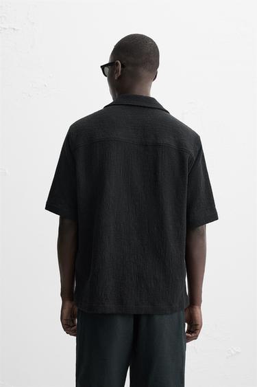 CHEMISE RELAXED FIT JACQUARD - Noir de Zara - Image 2